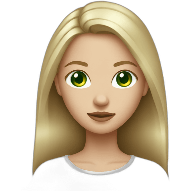 slavic dark blonde girl green eyes emoji