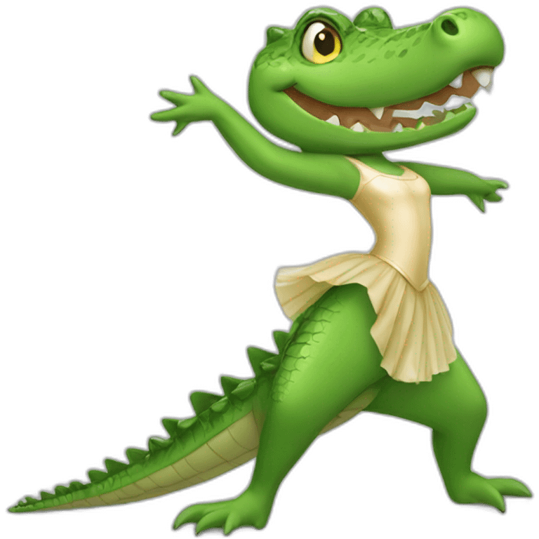 crocodile-ballerina emoji