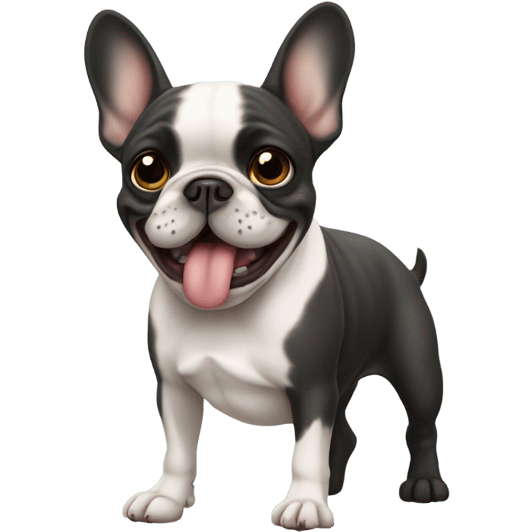 French bulldog farting emoji