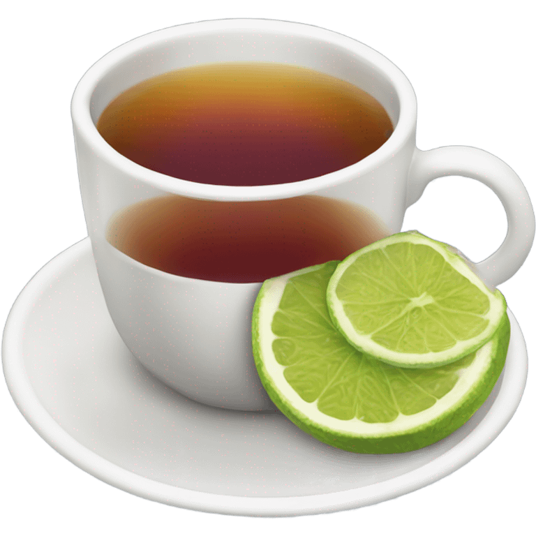 a cup of tea with bergamot slice emoji