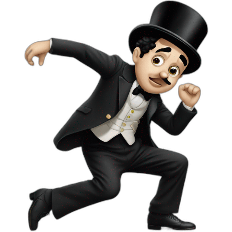 Charlie chaplin qui dab emoji