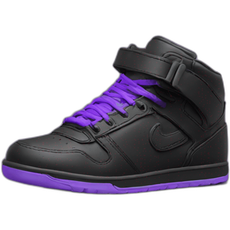 sneakers black and purple emoji