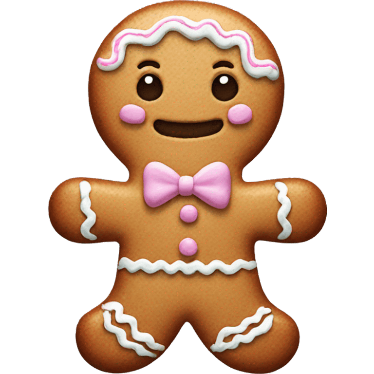 Pastel gingerbread man emoji