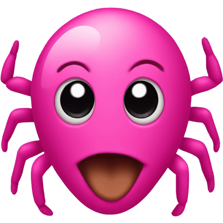 a pink spider poop emoji emoji