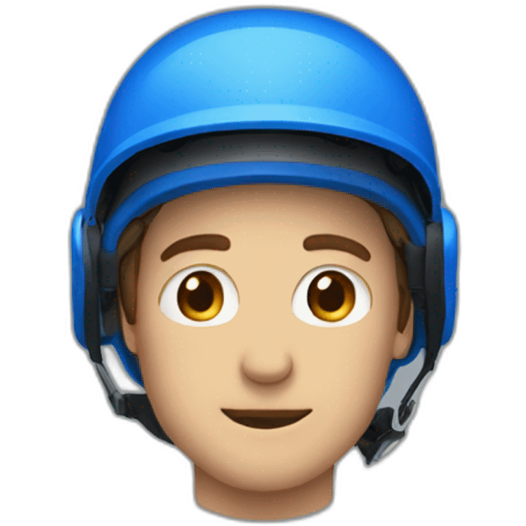 The cute man in the blue helmet emoji