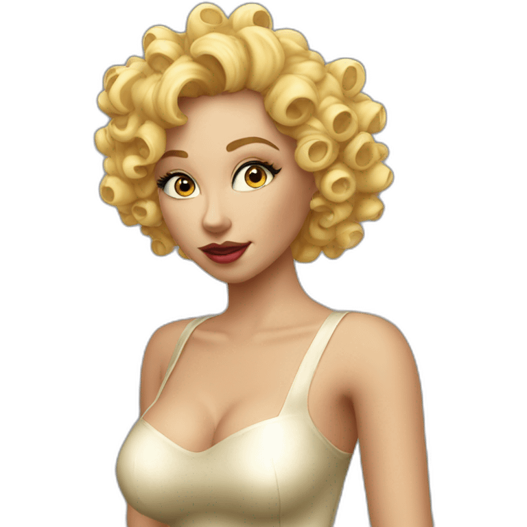 curly-blonde-miss-latex-dress emoji