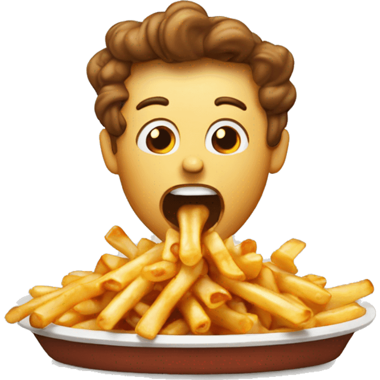 Poutine eating poutine emoji