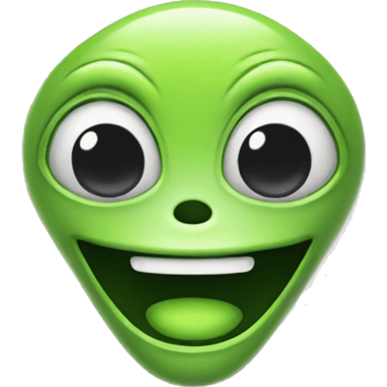 alien with happy face emoji