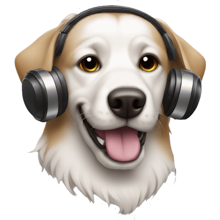 DJ dog emoji