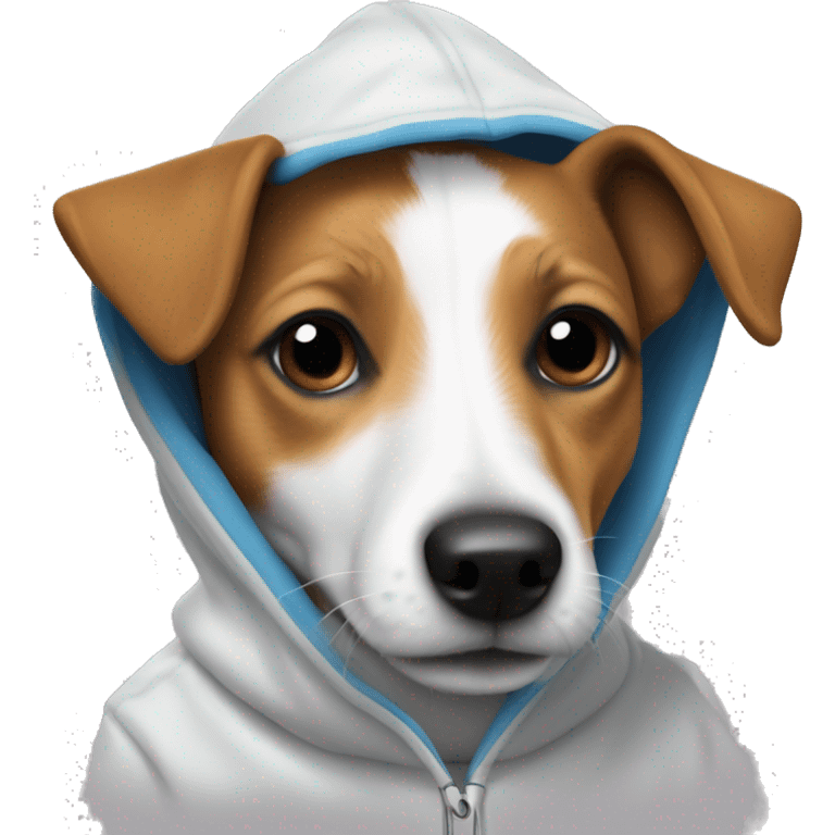 Jack Russell Terrier in hoodie  emoji