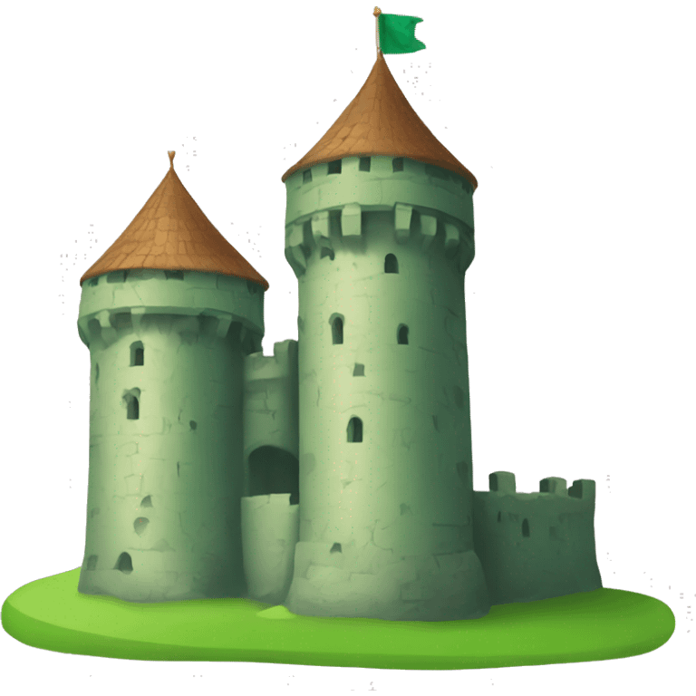 medieval castle tower green emoji