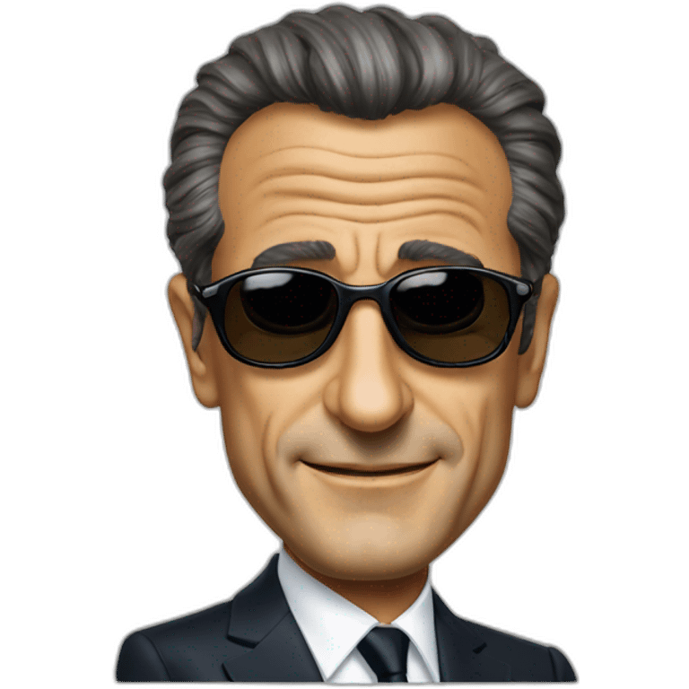 Sarkozy with sunglasses emoji