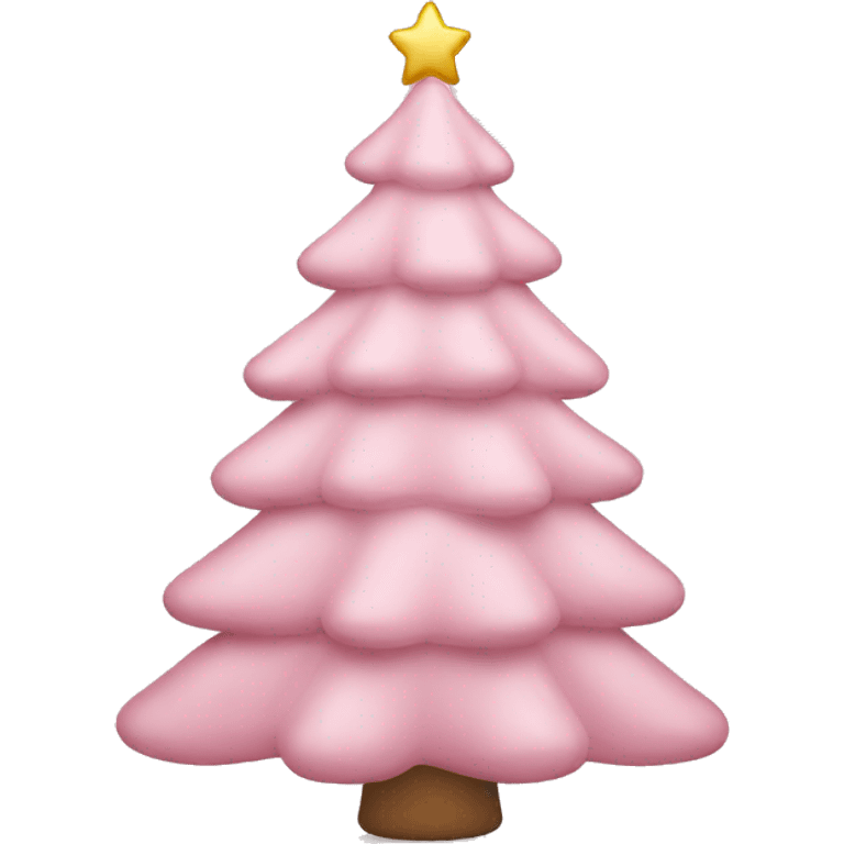 Light pink Christmas tree with ornaments emoji