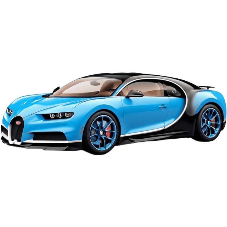 Bugatti Chiron - Bugatti (Model Year: 2022) (Iconic colour: Blue and black) emoji