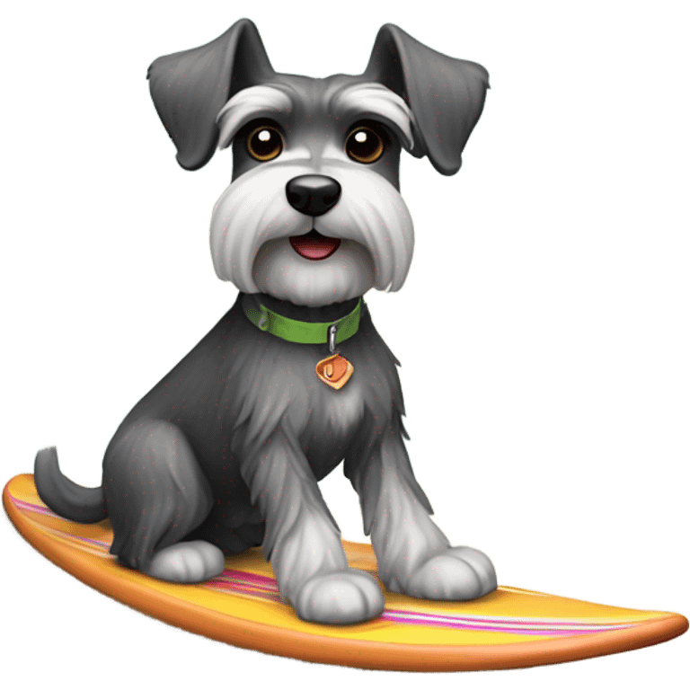 Schnauzer surfing  emoji