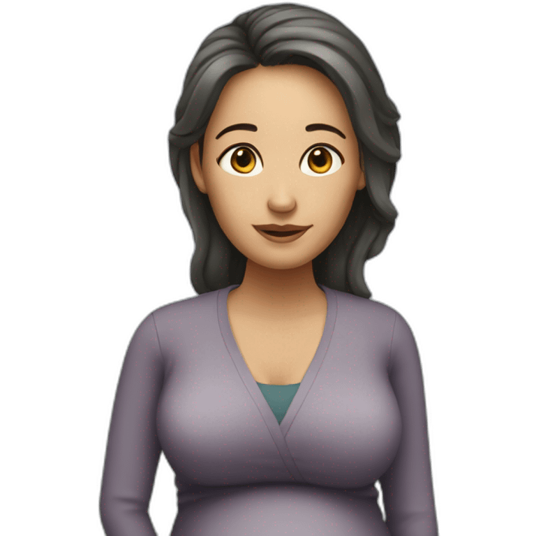 Pregnant psychologist woman emoji