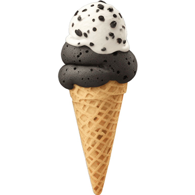 Cookies and cream ice cream emoji