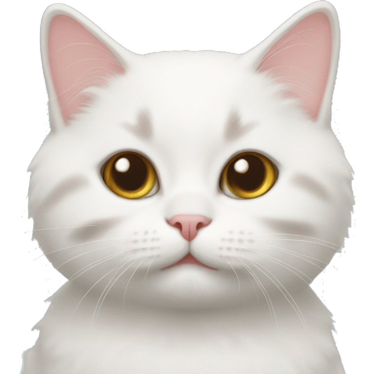 White munchkin cat  emoji