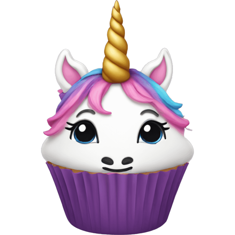 Unicorn cupcake  emoji