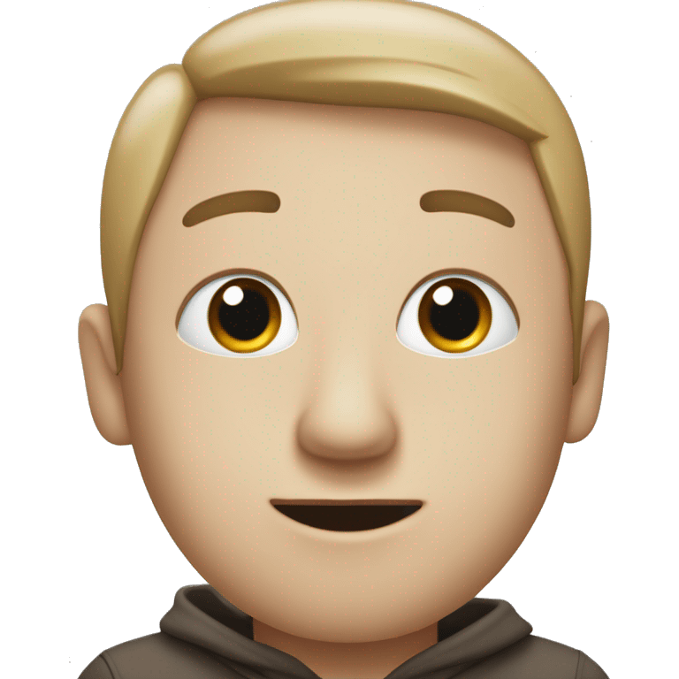 Überraschter Emoji mit einem zuckenden bzw halb geschlossenen Auge und leicht erhöhten Mundwinkeln emoji