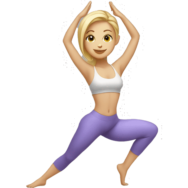 yoga girl blonde emoji