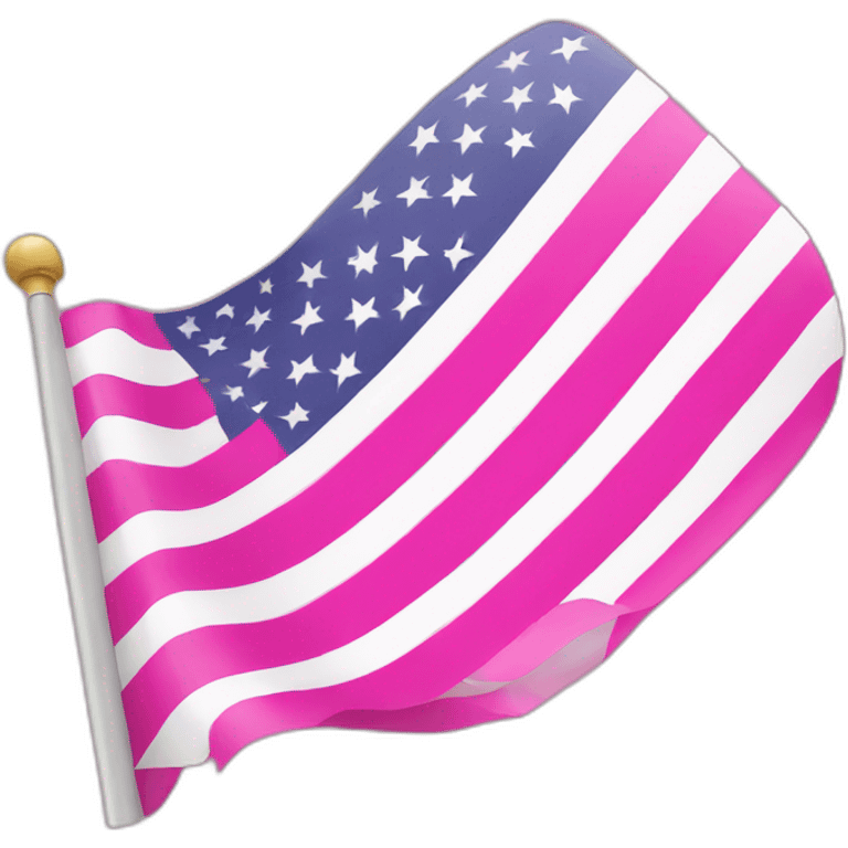 Pink American flag  emoji