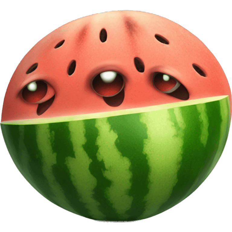 Angry watermelon emoji