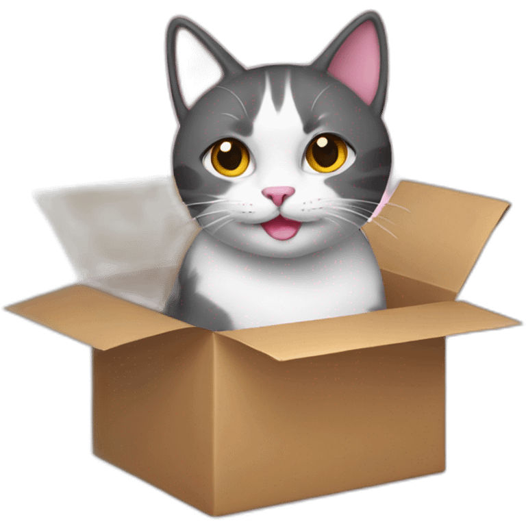 cat from gift box emoji