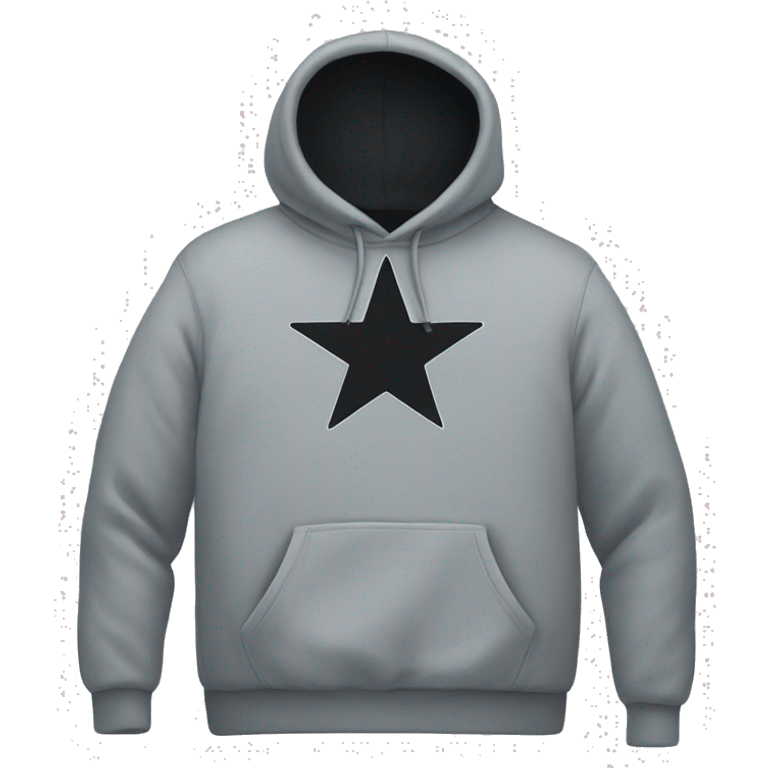 Gray Nike hoodie with a black star  emoji