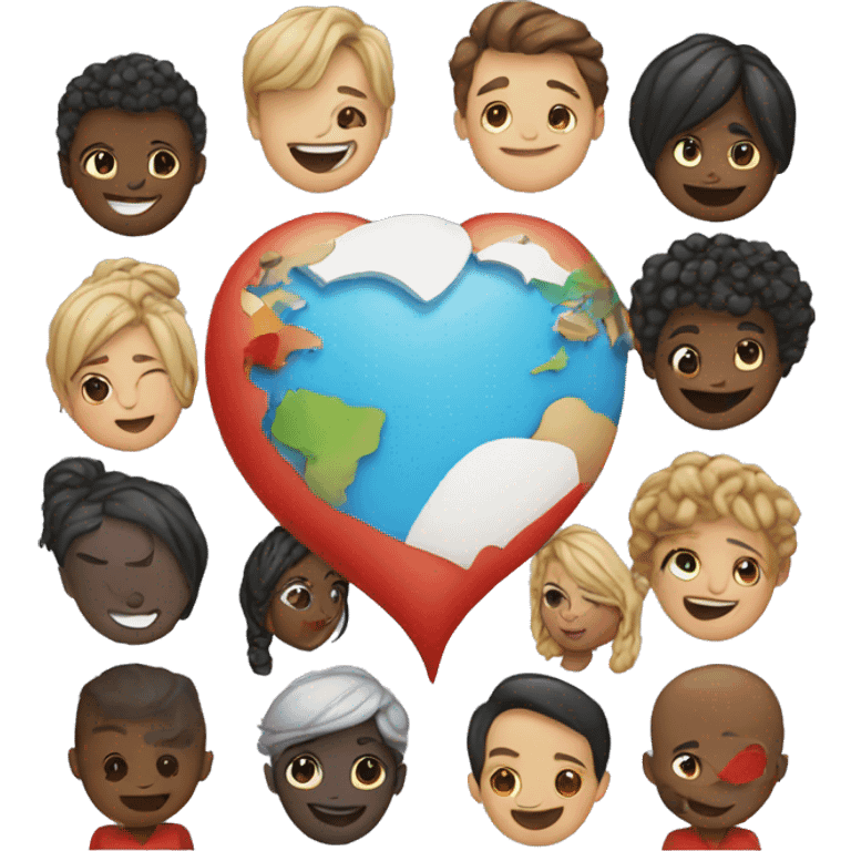 Love around world emoji