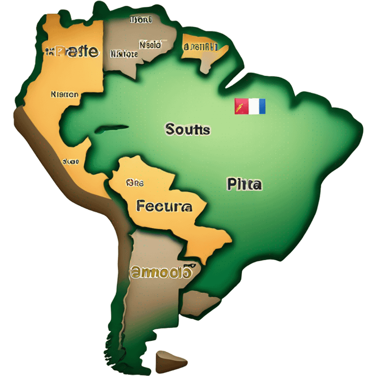 South America map emoji