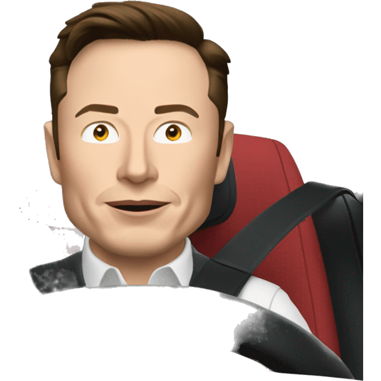 elon musk driving a Tesla  emoji