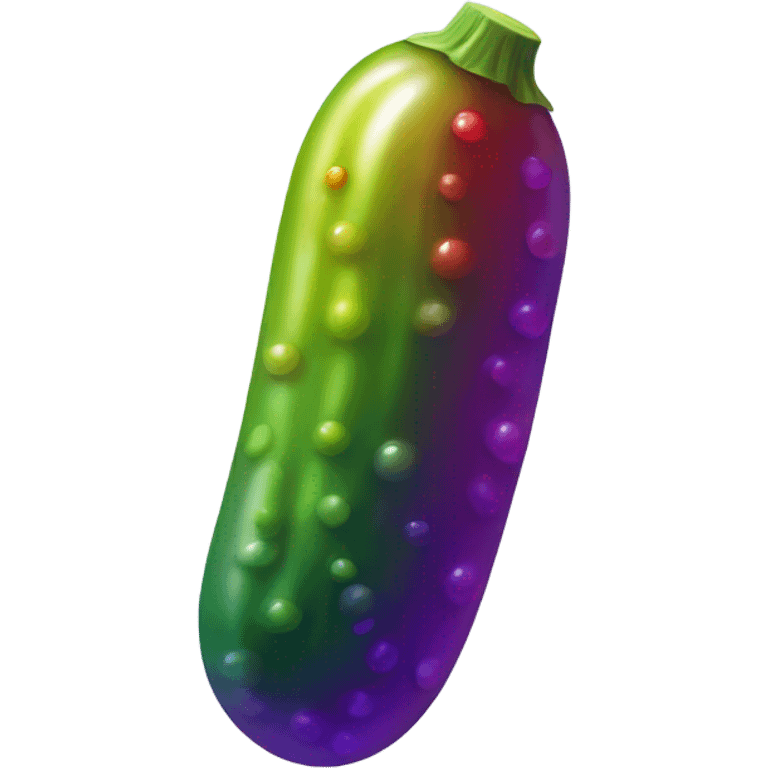 Rainbow pickle emoji