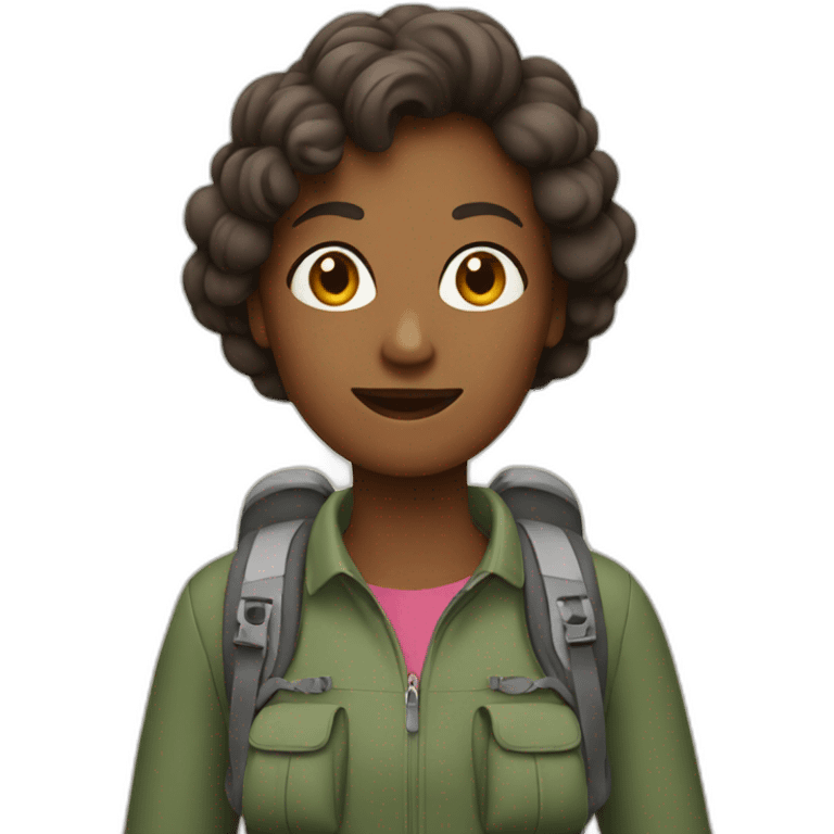 Mom hiking emoji