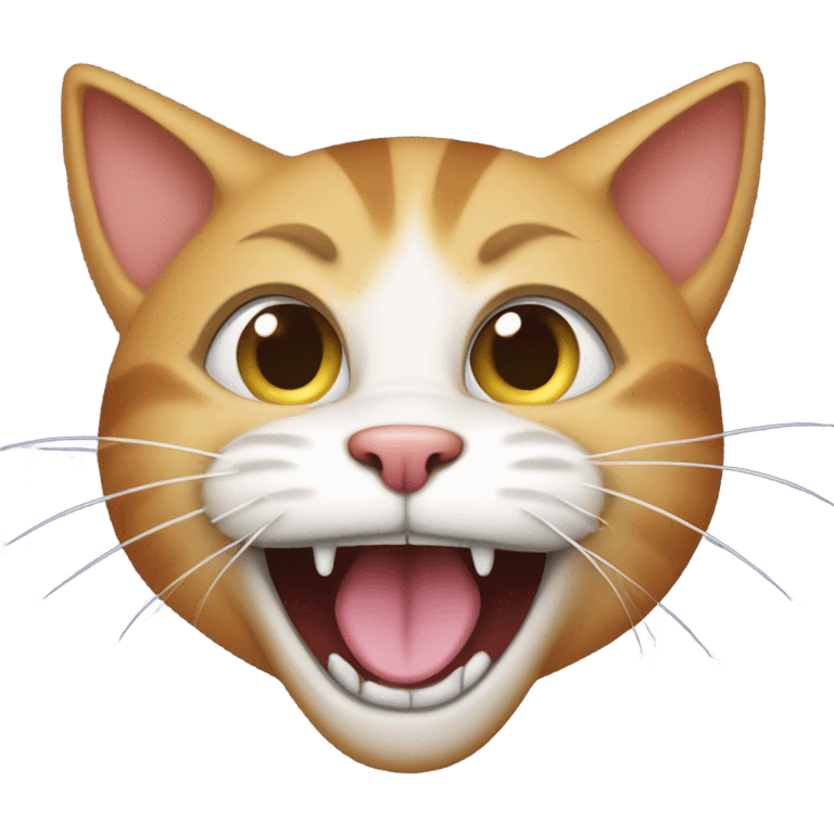 Cat yawning emoji