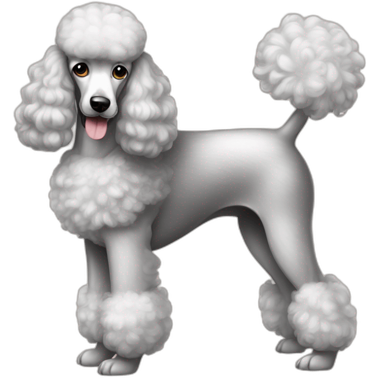 Dog Standart Poodle full body emoji