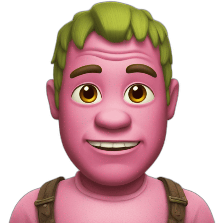 Shrek with pink skin emoji