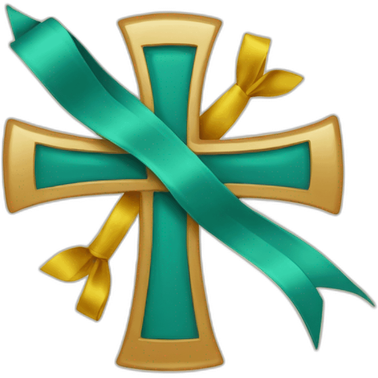 protestant Cross & Ribbon emoji