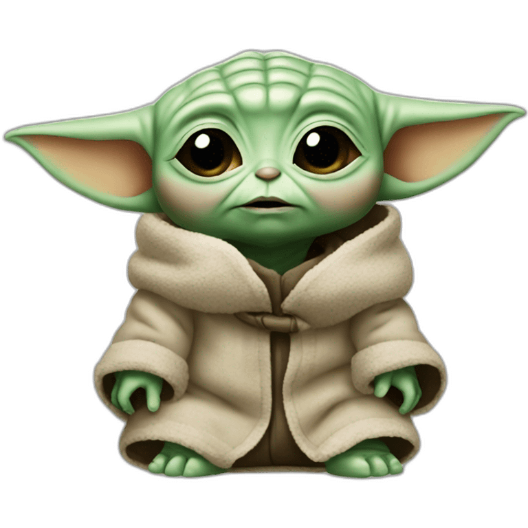 Baby yoda crying emoji