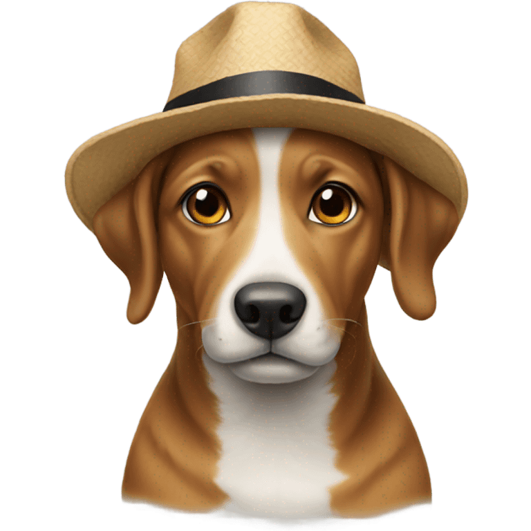 dog with a hat emoji