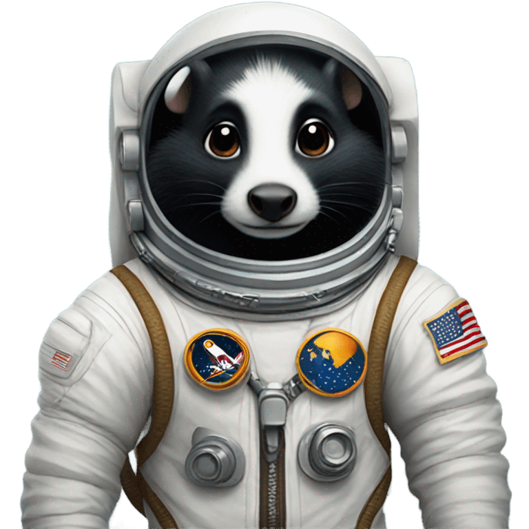 Astronaut skunk emoji