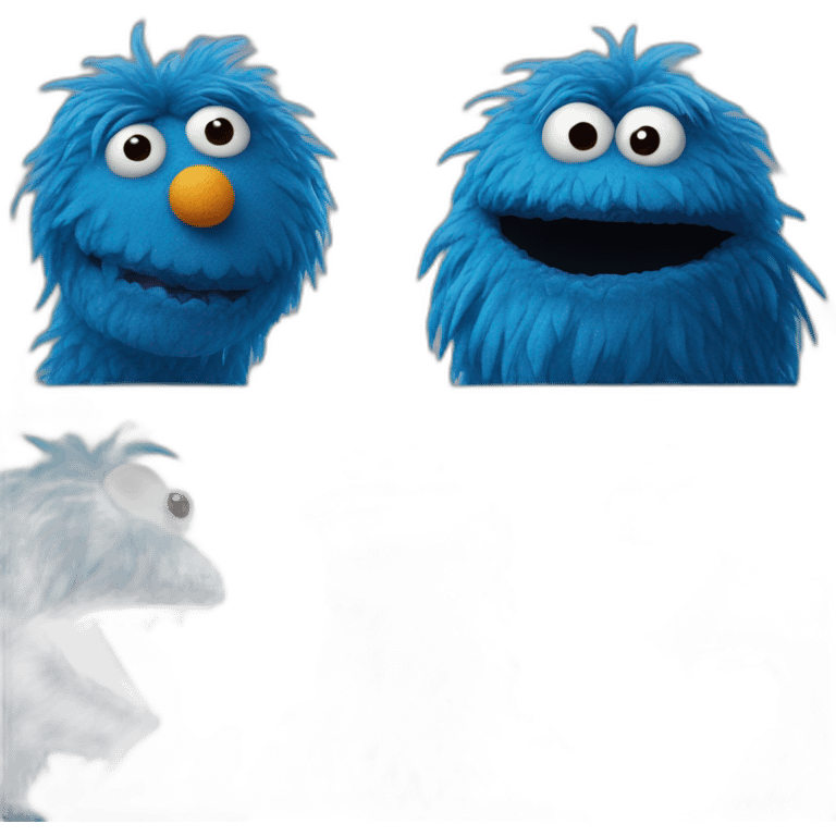 blue sesame street monster emoji