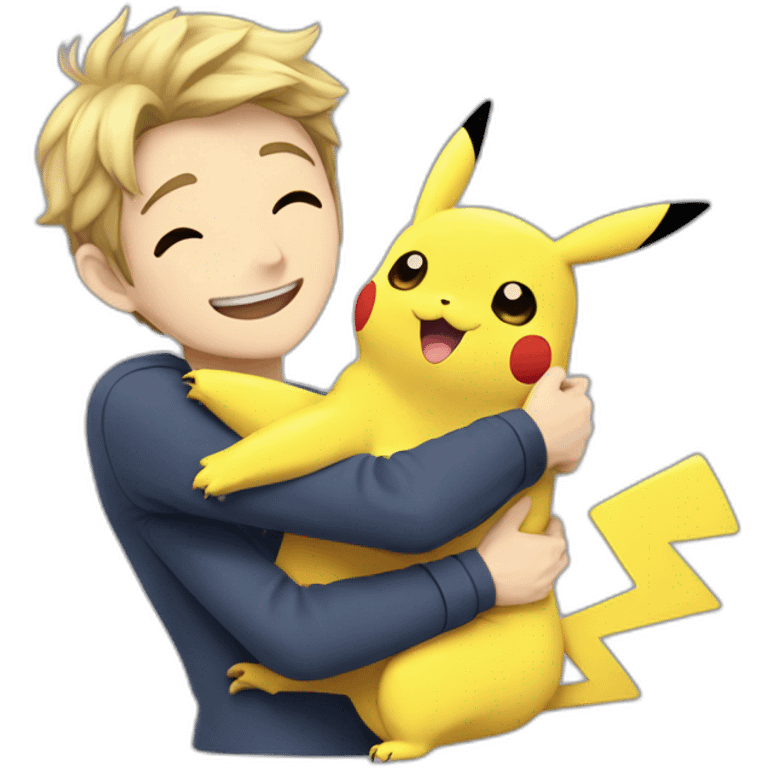 pierre niney hug pikachu emoji