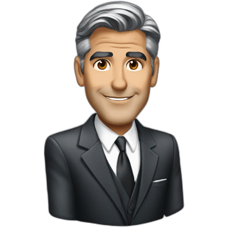 george clooney cartoon wearing suit emoji