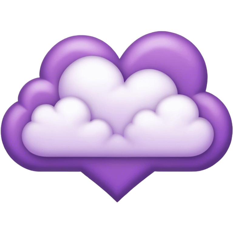 violet heart + cloud emoji