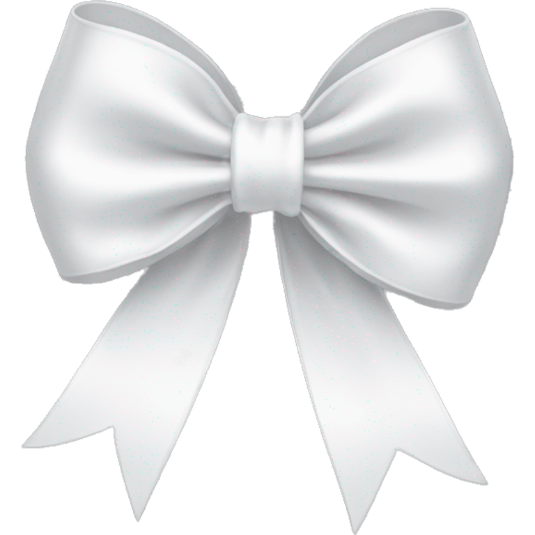 white satin bow emoji