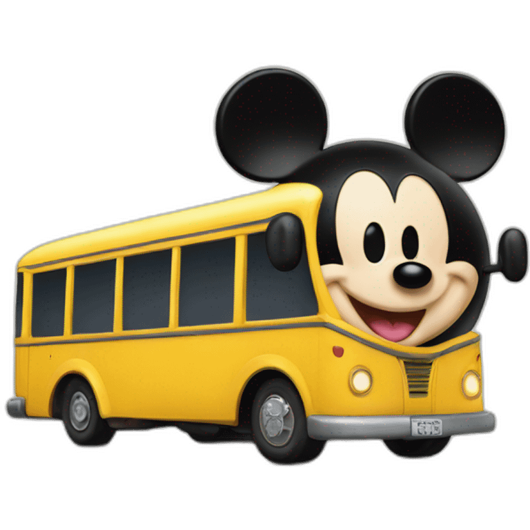 mickey mous in a bus emoji