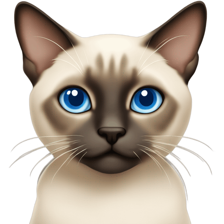 siamese cat with blue eyes￼ ￼ emoji