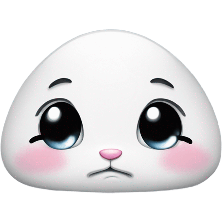 cute sad bunny with tears emoji