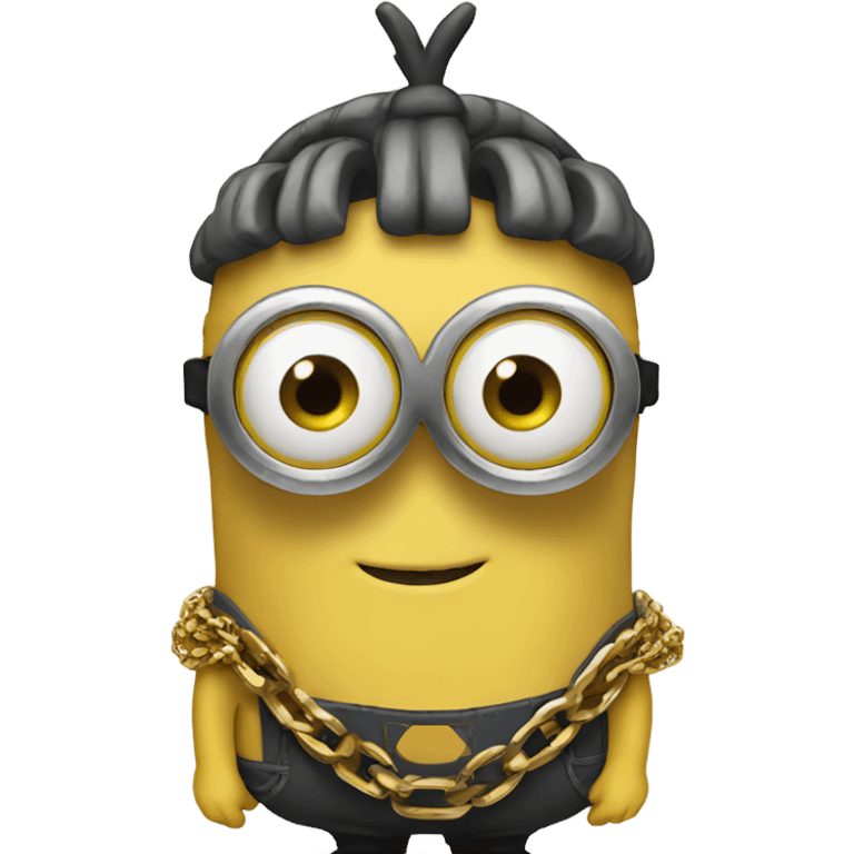 Minion wearing a gold chain emoji